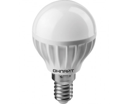 Светодиодная (LED) лампа ОНЛАЙТ 61 135 OLL-G45-8-230-6.5K-E14 8 Вт Е14 Шарик Дневной белый