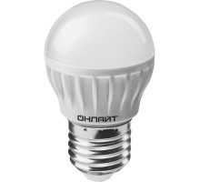 Светодиодная (LED) лампа ОНЛАЙТ 61 137 OLL-G45-8-230-6.5K-E27 8 Вт Е27 Шарик Дневной белый
