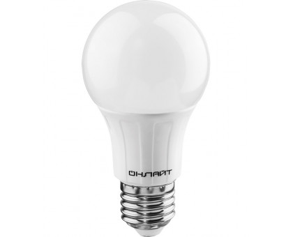 Светодиодная (LED) лампа ОНЛАЙТ 61 140 OLL-A60-10-230-6.5K-E27 10 Вт Е27 Груша Дневной белый