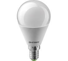 Светодиодная (LED) лампа ОНЛАЙТ 61 967 OLL-G45-10-230-6.5K-E14 10 Вт Е14 Шарик Дневной белый