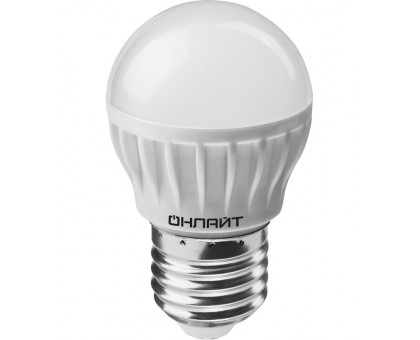 Светодиодная (LED) лампа ОНЛАЙТ 71 627 OLL-G45-8-230-4K-E27 8 Вт Е27 Шарик Холодный белый