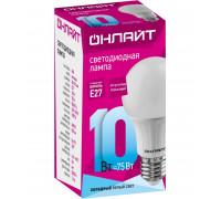 Светодиодная (LED) лампа ОНЛАЙТ OLL-A60-10-230-4K-E27 10 Вт Е27 Груша (71650) Холодный белый свет