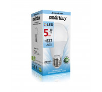 Светодиодная (LED) лампа Smartbuy-A60-05W/4000/E27 (SBL-A60-05-40K-E27-A) Е27 Груша 5 Вт Холодный белый
