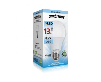 Светодиодная (LED) лампа Smartbuy-A60-13W/4000/E27 (SBL-A60-13-40K-E27-A) Е27 Груша 13 Вт Холодный белый