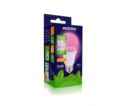 Светодиодная (LED) лампа ФИТО Smartbuy-A60-13W/E27 (SBL-A60-13-fito-E27) Е27 Груша 13 Вт