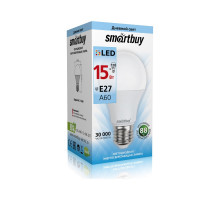 Светодиодная (LED) лампа Smartbuy 15Вт 4000K Груша (SBL-A60-15-40K-E27) Холодный белый свет