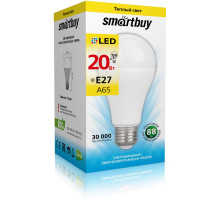 Светодиодная (LED) лампа Smartbuy-A65-20W/3000/E27 (SBL-A65-20-30K-E27) Е27 Груша 20 Вт Теплый белый