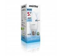 Светодиодная (LED) лампа Smartbuy-C37-05W/4000/E27 (SBL-C37-05-40K-E27) Е27 Свеча 5 Вт Холодный белый