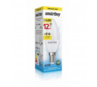 Светодиодная (LED) лампа Smartbuy-C37-12W/3000 (SBL-C37-12-30K-E14) Е14 Свеча 12 Вт Теплый белый