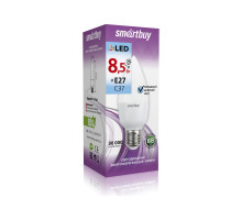 Светодиодная (LED) лампа Smartbuy-C37-9,5W/6000 (SBL-C37-9_5-60K-E27) Е27 Свеча 9,5 Вт Дневной белый