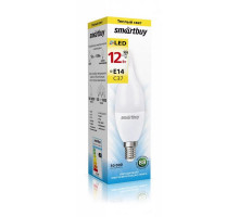 Светодиодная (LED) лампа Smartbuy 12Вт Е27 3000K Свеча на ветру (SBL-C37Can-12-30K-E27) Теплый белый свет