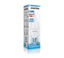 Светодиодная (LED) лампа Smartbuy-C37-12W/4000/E14 (SBL-C37Can-12-40K-E14) Е14 Свеча на ветру 12 Вт Холодный белый
