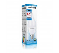Светодиодная (LED) лампа Smartbuy-C37-12W/6000/E14 (SBL-C37Can-12-60K-E14) Е14 Свеча на ветру 12 Вт Дневной белый