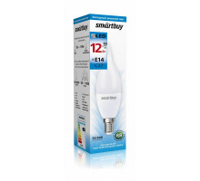 Светодиодная (LED) лампа Smartbuy-C37-12W/6000/E14 (SBL-C37Can-12-60K-E14) Е14 Свеча на ветру 12 Вт Дневной белый