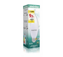 Светодиодная (LED) лампа Smartbuy-C37-9_5W/3000/E27 (SBL-C37Can-9_5-30K-E27) Е27 Свеча на ветру 9,5 Вт Теплый белый