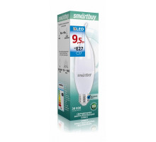 Светодиодная (LED) лампа Smartbuy-C37-9_5W/6000/E27 (SBL-C37Can-9_5-60K-E27) Е27 Свеча на ветру 9,5 Вт Дневной белый