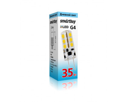 Светодиодная (LED) лампа Smartbuy-G4-3_5W/4000/G4 (SBL-G4 3_5-40K) G4 Капсула 3,5 Вт Холодный белый