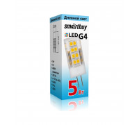 Светодиодная (LED) лампа Smartbuy-G4-220V-5W/4000/G4 (SBL-G4220 5-40K) G4 Капсула 5 Вт Холодный белый