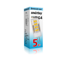 Светодиодная (LED) лампа Smartbuy-G4-220V-5W/4000/G4 (SBL-G4220 5-40K) G4 Капсула 5 Вт Холодный белый
