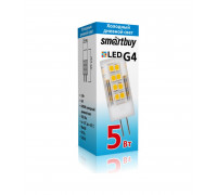 Светодиодная (LED) лампа Smartbuy-G4-220V-5W/6400/G4 (SBL-G4220 5-64K) G4 Капсула 5 Вт Дневной белый