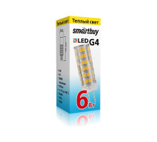 Светодиодная (LED) лампа Smartbuy-G4-220V-6W/3000/G4 (SBL-G4220 6-30K) G4 Капсула 6 Вт Теплый белый