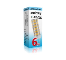 Светодиодная (LED) лампа Smartbuy-G4-220V-6W/4000/G4 (SBL-G4220 6-40K) G4 Капсула 6 Вт Холодный белый