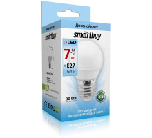 Светодиодная (LED) лампа Smartbuy 7Вт 4000K Шар (SBL-G45-07-40K-E27) Холодный белый свет