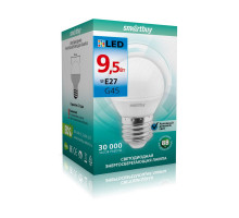 Светодиодная (LED) лампа Smartbuy-G45-9,5W/6000/E27 (SBL-G45-9_5-60K-E27) Е27 Шар 9,5 Вт Дневной белый