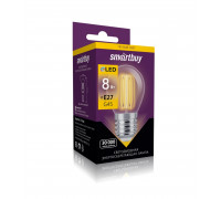 Светодиодная (LED) лампа FIL Smartbuy-G45-8W/3000/E27 (SBL-G45F-8-30K-E27) Е27 Шар 8 Вт Теплый белый