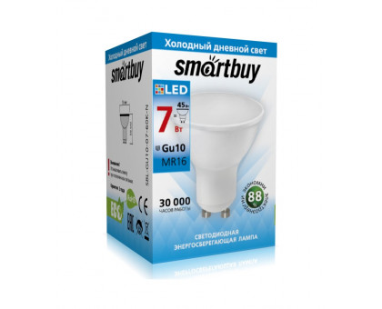 Светодиодная (LED) лампа Smartbuy-Gu10-07W/6000 (SBL-GU10-07-60K) GU10 Рефлектор 7 Вт Дневной белый