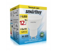 Светодиодная (LED) лампа Smartbuy-Gu10-12W/3000 (SBL-GU10-12-30K) GU10 Рефлектор 12 Вт Теплый белый