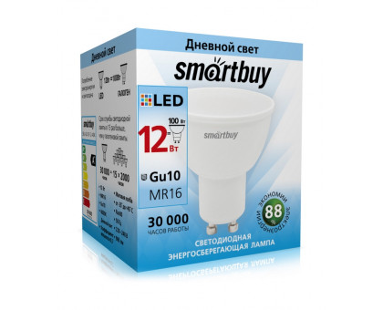 Светодиодная (LED) лампа Smartbuy-Gu10-12W/4000 (SBL-GU10-12-40K) GU10 Рефлектор 12 Вт Холодный белый