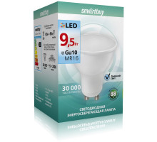 Светодиодная (LED) лампа Smartbuy-Gu10-9_5W/4000 (SBL-GU10-9_5-40K) GU10 Рефлектор 9,5 Вт Холодный белый