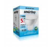 Светодиодная (LED) лампа Smartbuy-Gu5,3-05W/4000 (SBL-GU5_3-05-40K-N) GU5.3 Рефлектор 5 Вт Холодный белый