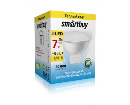 Светодиодная (LED) лампа Smartbuy 7Вт 3000K Рефлектор (SBL-GU5_3-07-30K-N) Теплый белый свет