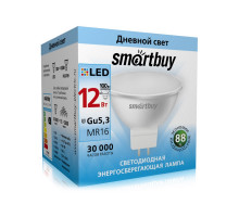 Светодиодная (LED) лампа Smartbuy-Gu5,3-12W/4000 (SBL-GU5_3-12-40K) GU5.3 Рефлектор 12 Вт Холодный белый