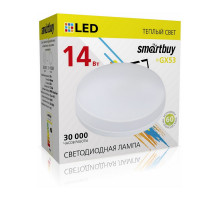 Светодиодная (LED) лампа Smartbuy 14Вт GX53 3000K Таблетка (SBL-GX-14W-3K) Теплый белый свет