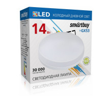 Светодиодная (LED) лампа Smartbuy 14Вт GX53 6000K Таблетка (SBL-GX-14W-6K) Дневной белый свет