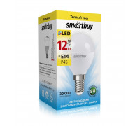 Светодиодная (LED) лампа Smartbuy-P45-12W/3000/E14 (SBL-P45-12-30K-E14) Е14 Шар 12 Вт Теплый белый