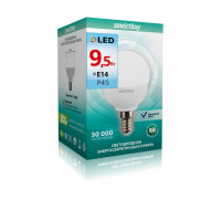 Светодиодная (LED) лампа Smartbuy-P45-9,5W/4000/E14 (SBL-P45-9_5-40K-E14) Е14 Шар 9,5 Вт Холодный белый