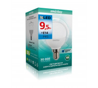 Светодиодная (LED) лампа Smartbuy-P45-9,5W/6000/E14 (SBL-P45-9_5-60K-E14) Е14 Шар 9,5 Вт Дневной белый