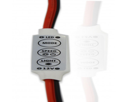 Мини-диммер для светодиодной (LED) ленты ICLED 12-24В 12А 144/288 Вт (29769) без пульта