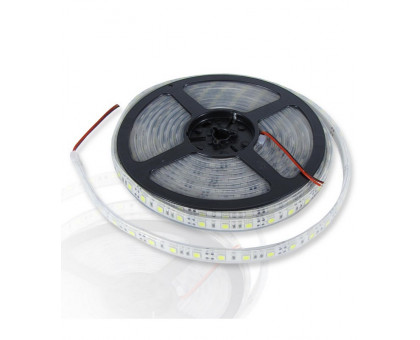Светодиодная (LED) лента ICLED 24В 5050 60 led/m IP68 14,4 Вт/м (31097) Холодный белый свет