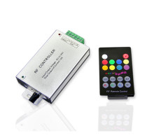 Аудиоконтроллер RGB для светодиодной (LED) ленты ICLED 12-24 В 12А 144/288 Вт (52394) с кнопочным пультом