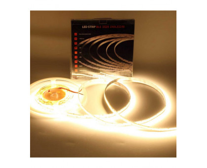 Светодиодная (LED) лента ICLED 24В 3528 240 led/m IP33 19,2 Вт/м (54480) Теплый белый свет