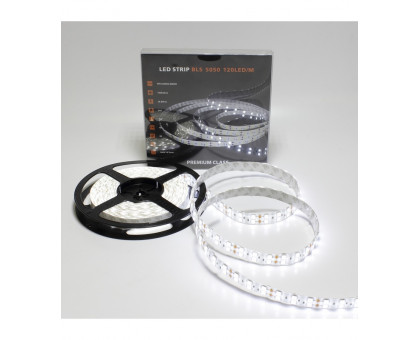 Светодиодная (LED) лента ICLED 24В 5050 120 led/m IP65 28,8 Вт/м (54484) Холодный белый свет