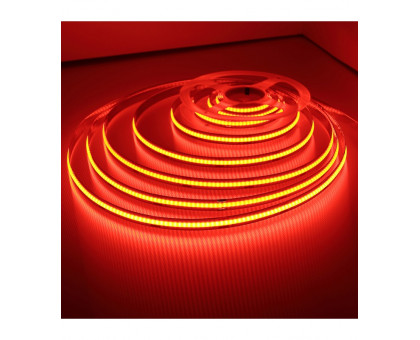 Светодиодная (LED) лента ICLED 12В COB 300 led/m IP65 16 Вт/м (79065) Красный свет