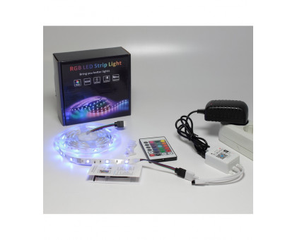Комплект Светодиодная (LED) лента ICLED 12В 5050 30 led/m IP20 7,2 Вт/м (79445) RGB свет