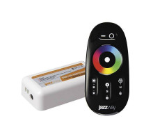 Контроллер RGB для светодиодной (LED) ленты Jazzway RGB PRC-4000RF BL 12-24 В 18А 216/432 Вт (1019295) с сенсорным пультом