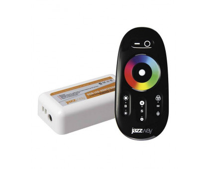 Контроллер RGB для светодиодной (LED) ленты Jazzway RGB PRC-4000RF BL 12-24 В 18А 216/432 Вт (1019295) с сенсорным пультом
